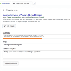 Yoast Snippet Editor