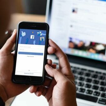 Person using social media on phone