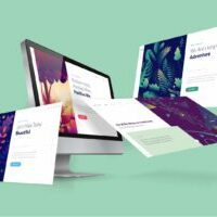 computer displaying web design service